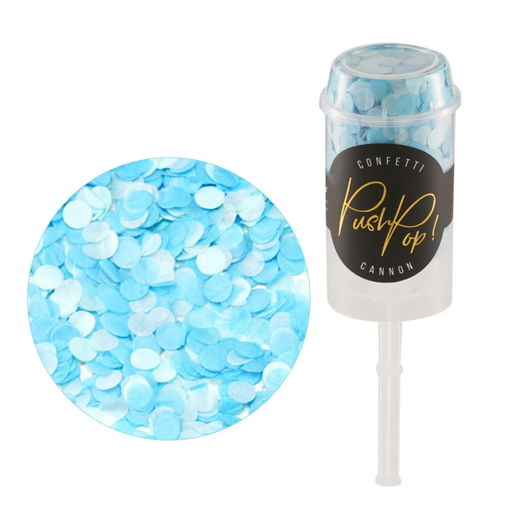 Konfetti niebieskie Push Pop