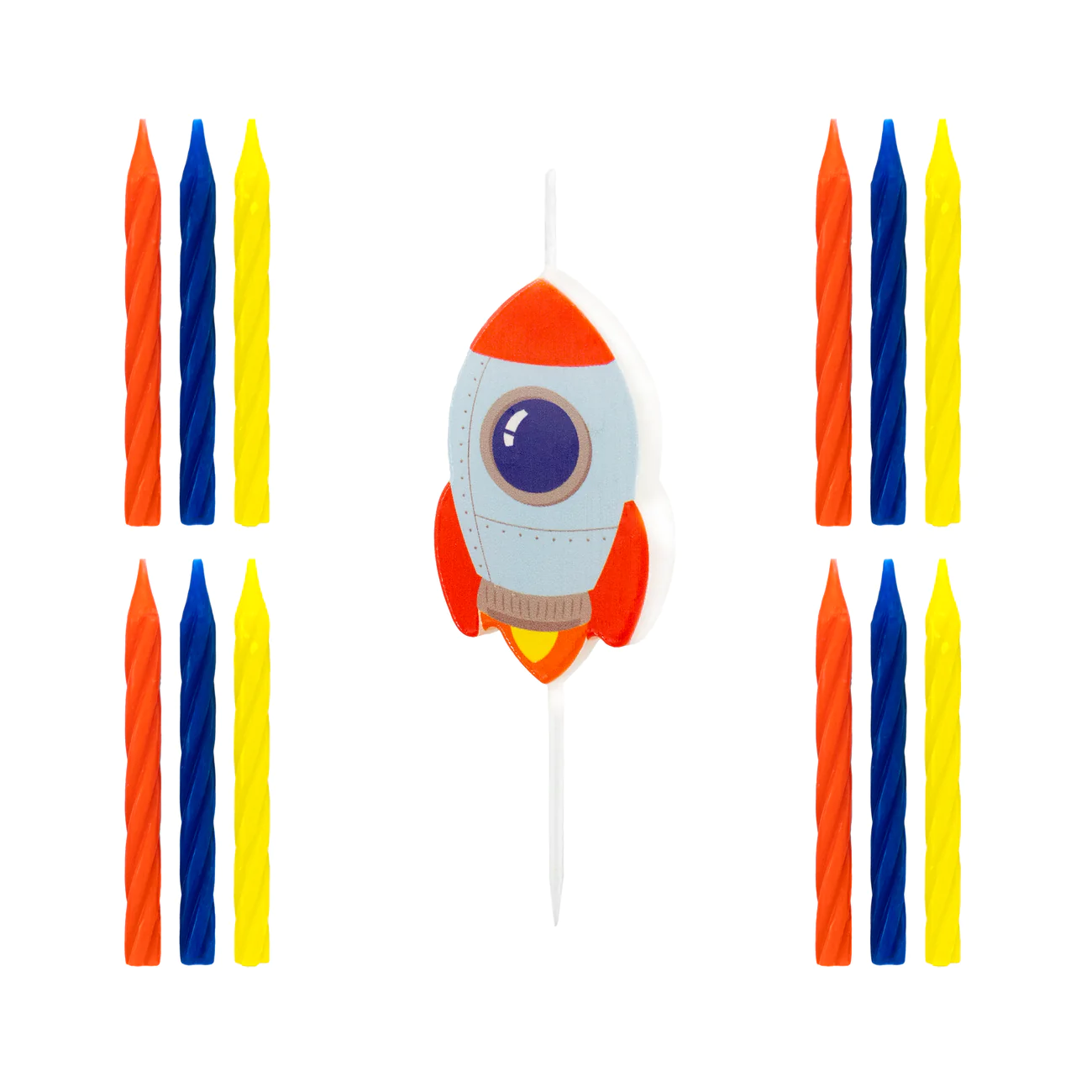 Świeczki urodzinowe rakieta kosmos 13 szt