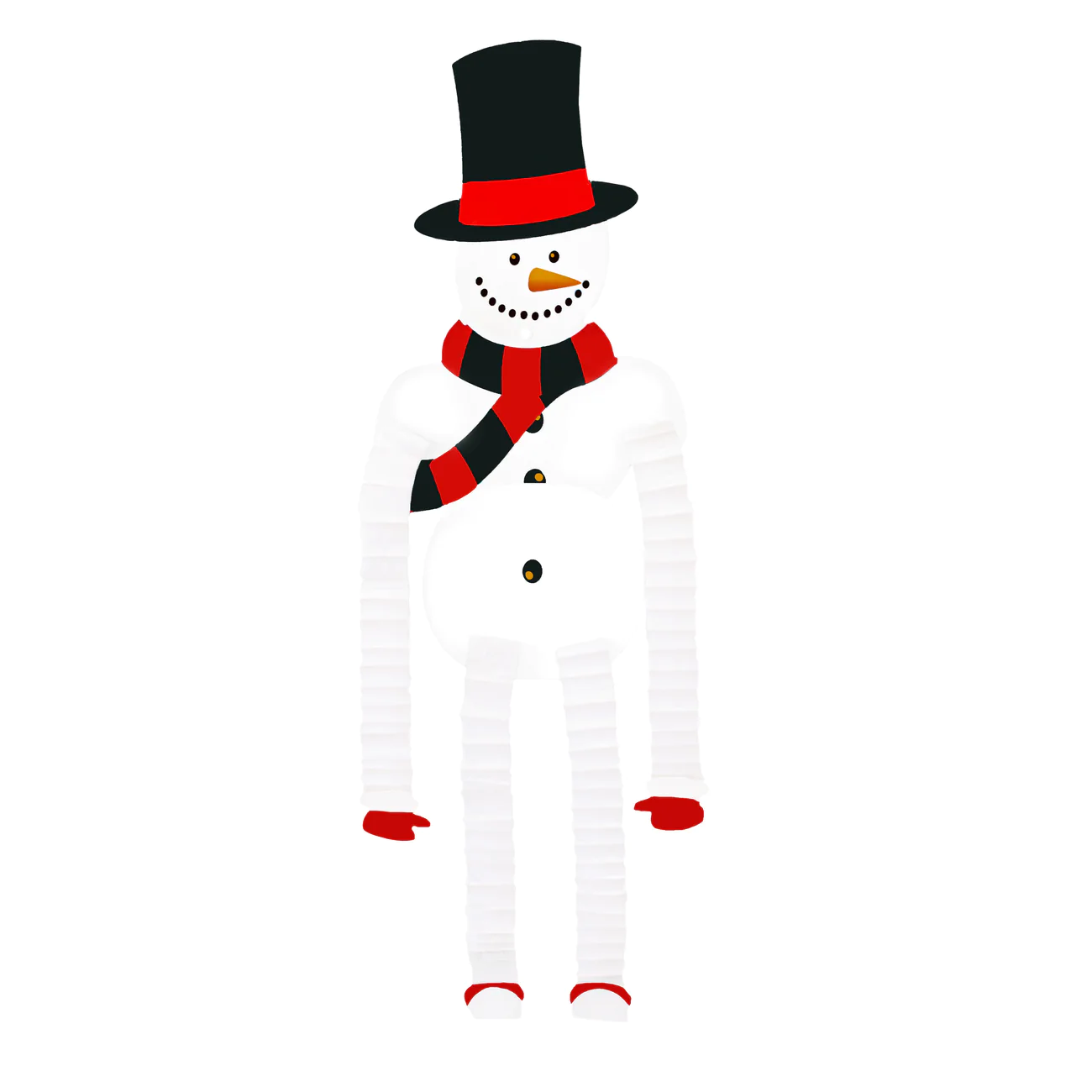 Świąteczna dekoracja papierowy Bałwan 121 cm