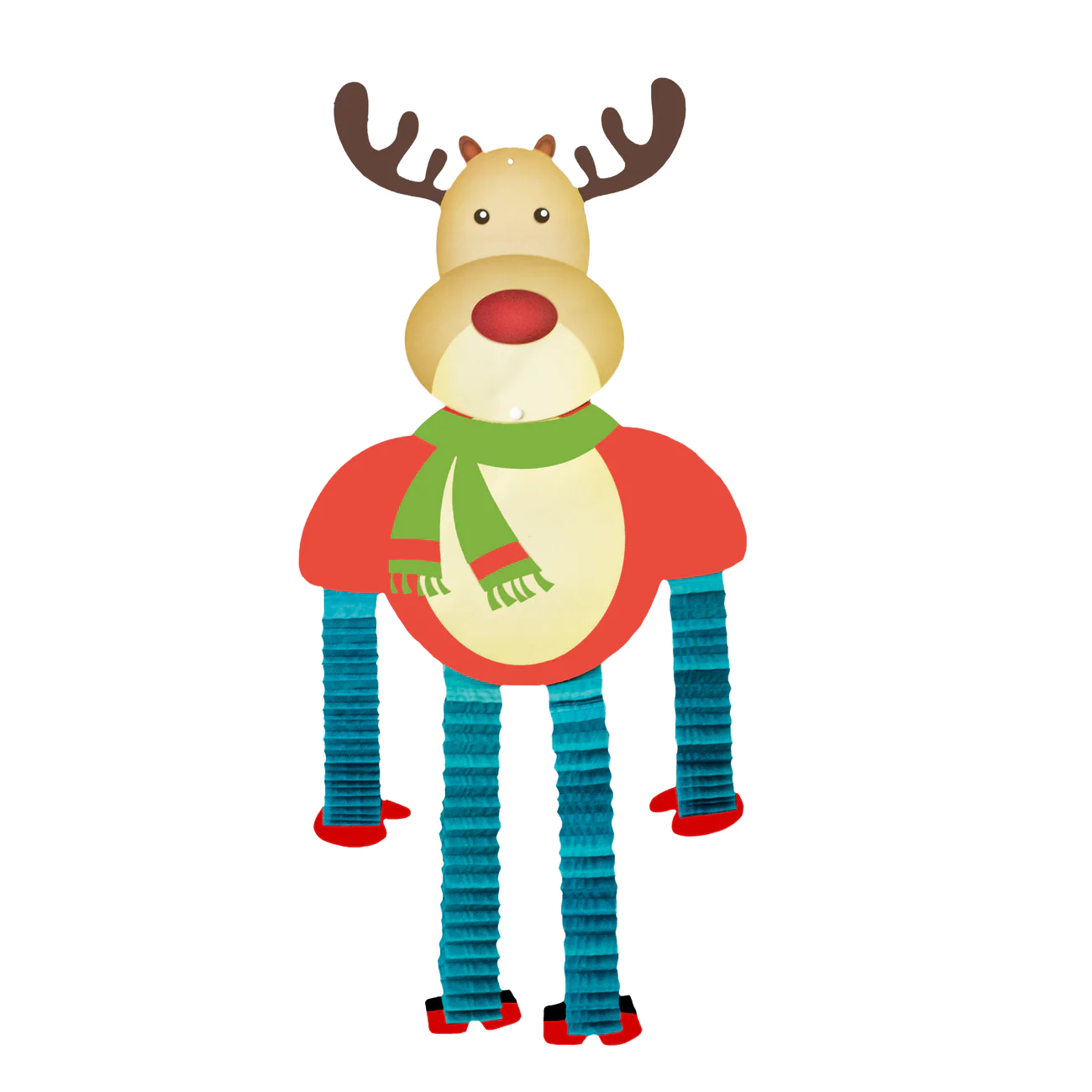 Świąteczna dekoracja papierowy Renifer 121 cm