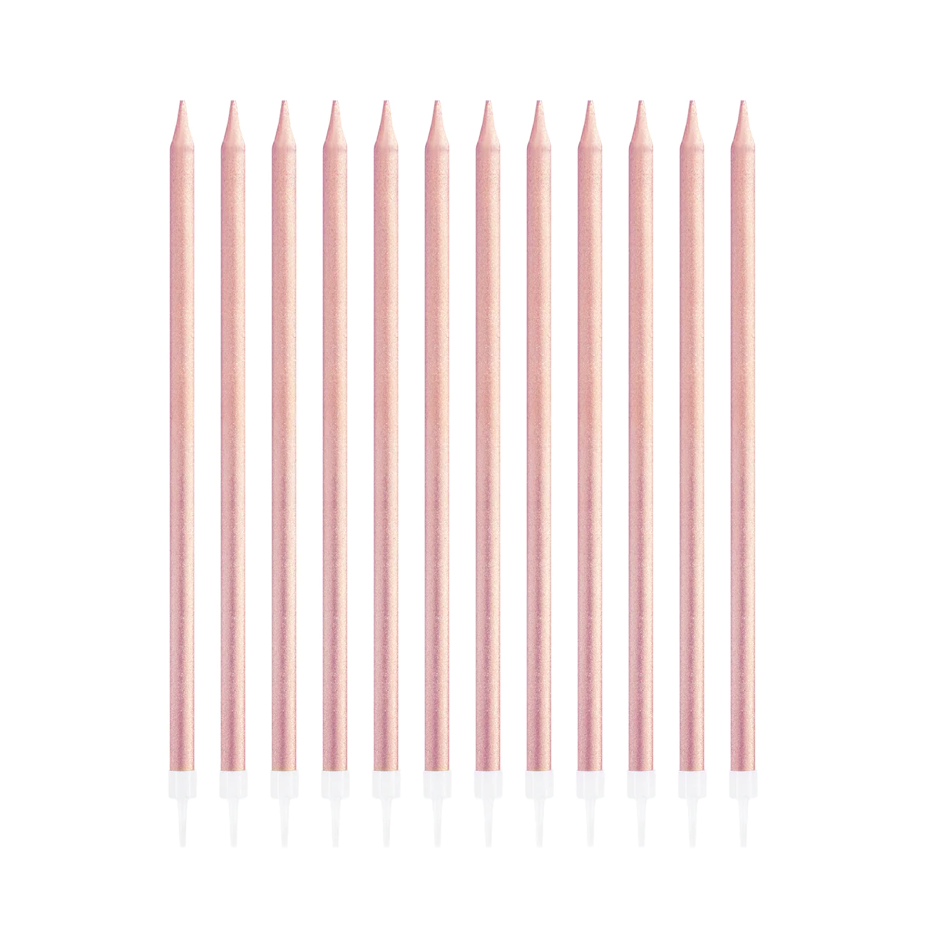 Świeczki urodzinowe złoty róż 12 szt