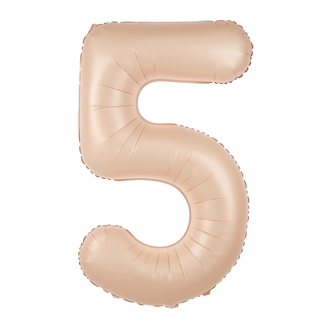 Balon foliowy cyfra 5 kremowy karmelowy 85 cm
