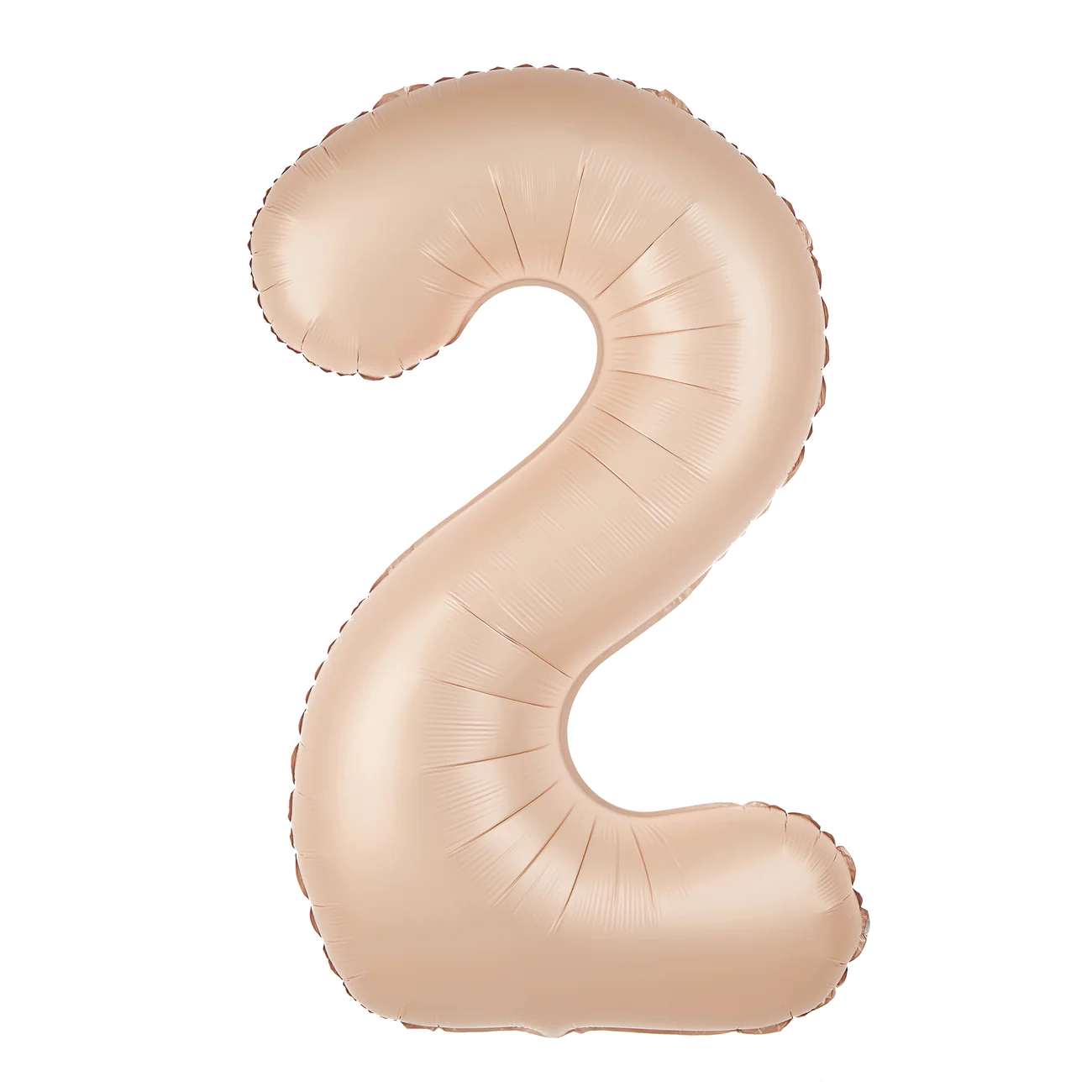 Balon foliowy cyfra 2 kremowy karmelowy 85 cm
