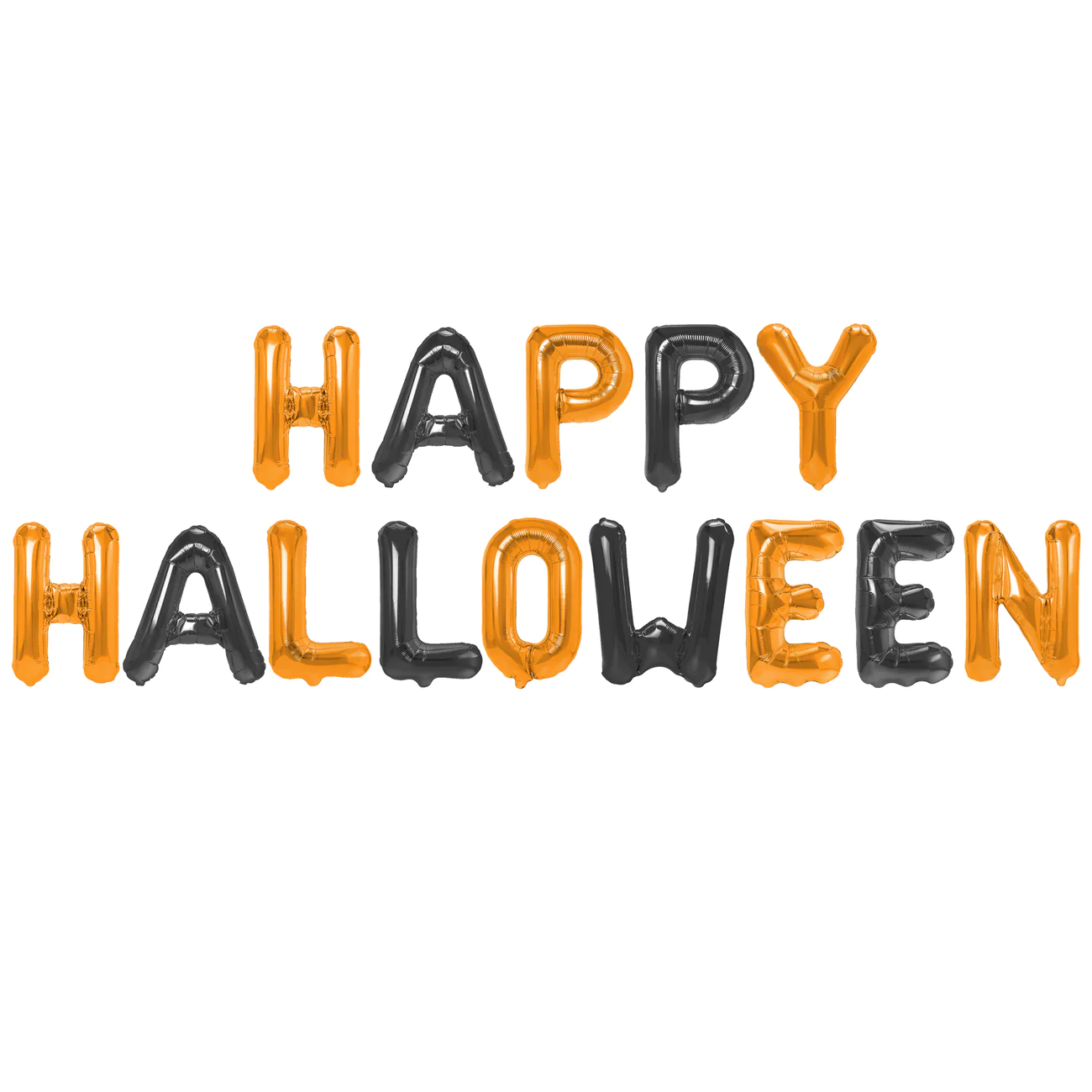 Balony HALLOWEEN napis czarno pomarańczowy 230 cm