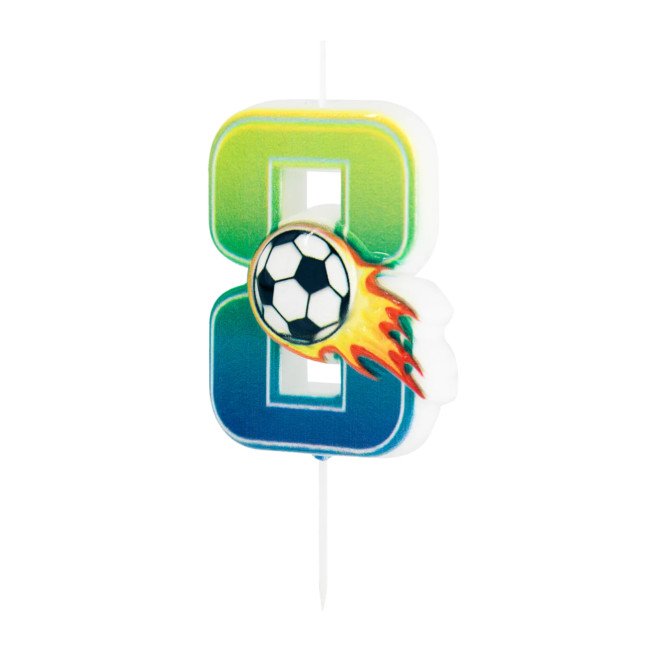 Świeczka urodzinowa cyfra 8 piłka nożna football