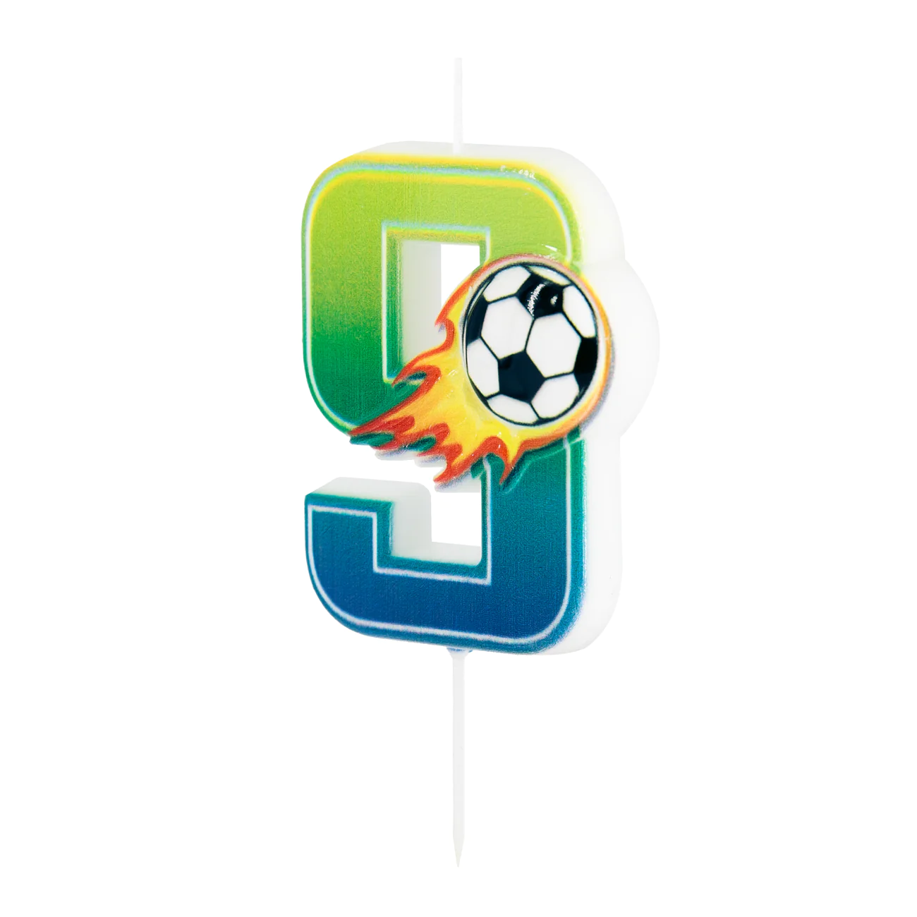 Świeczka urodzinowa cyfra 9 piłka nożna football