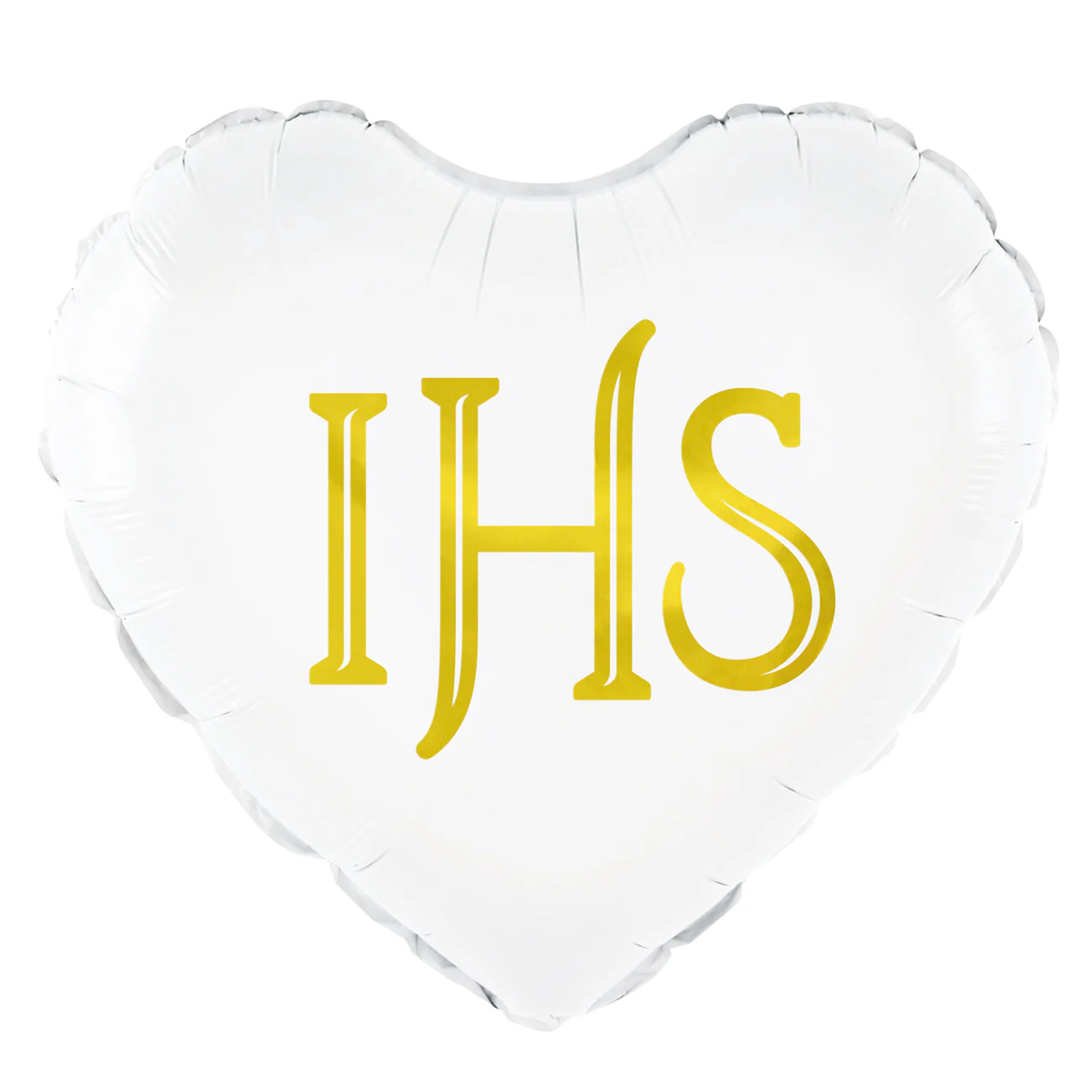 Balon foliowy serce Komunia Święta IHS 45 cm