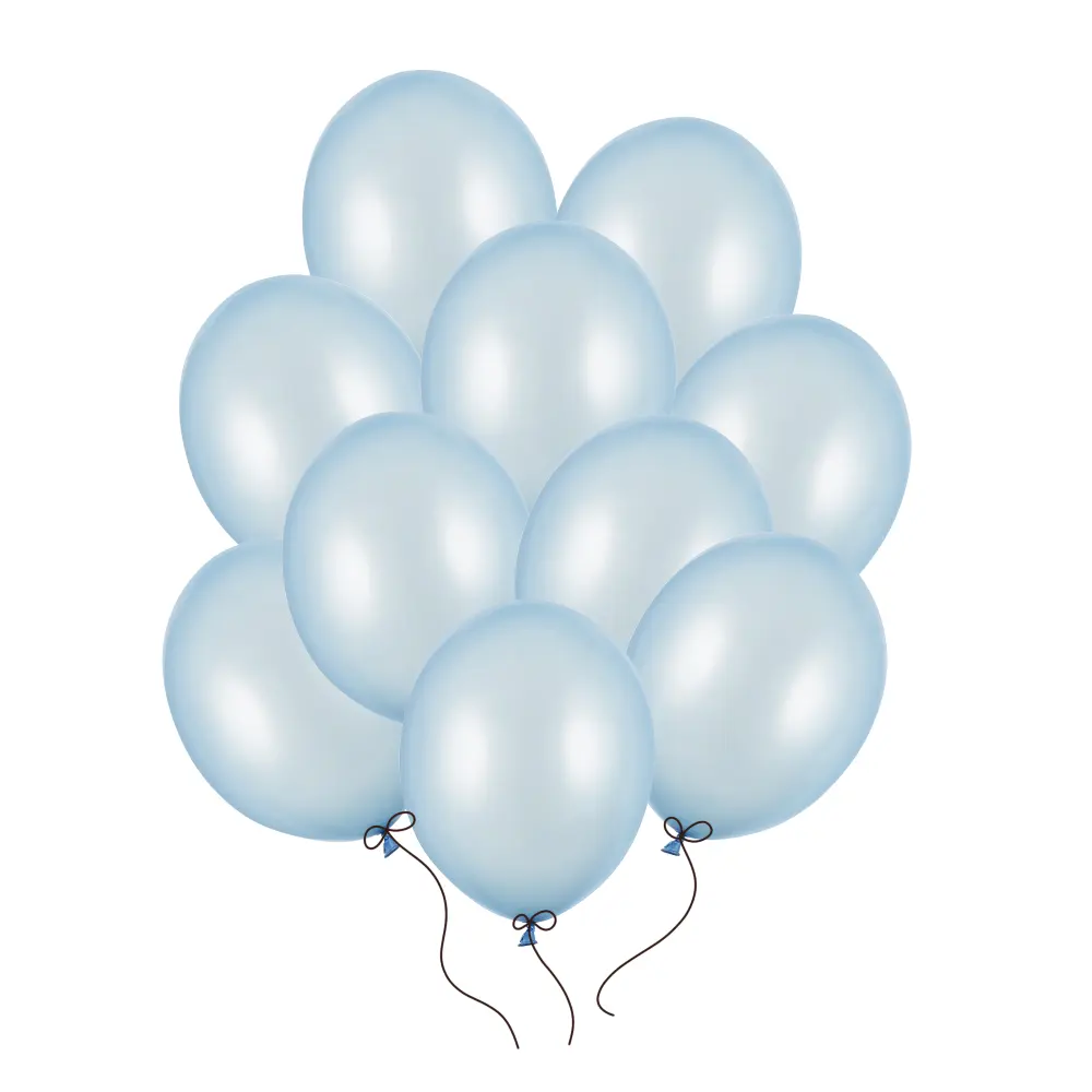 Balony błękitne metaliczne 30 cm 14 cali 100 szt