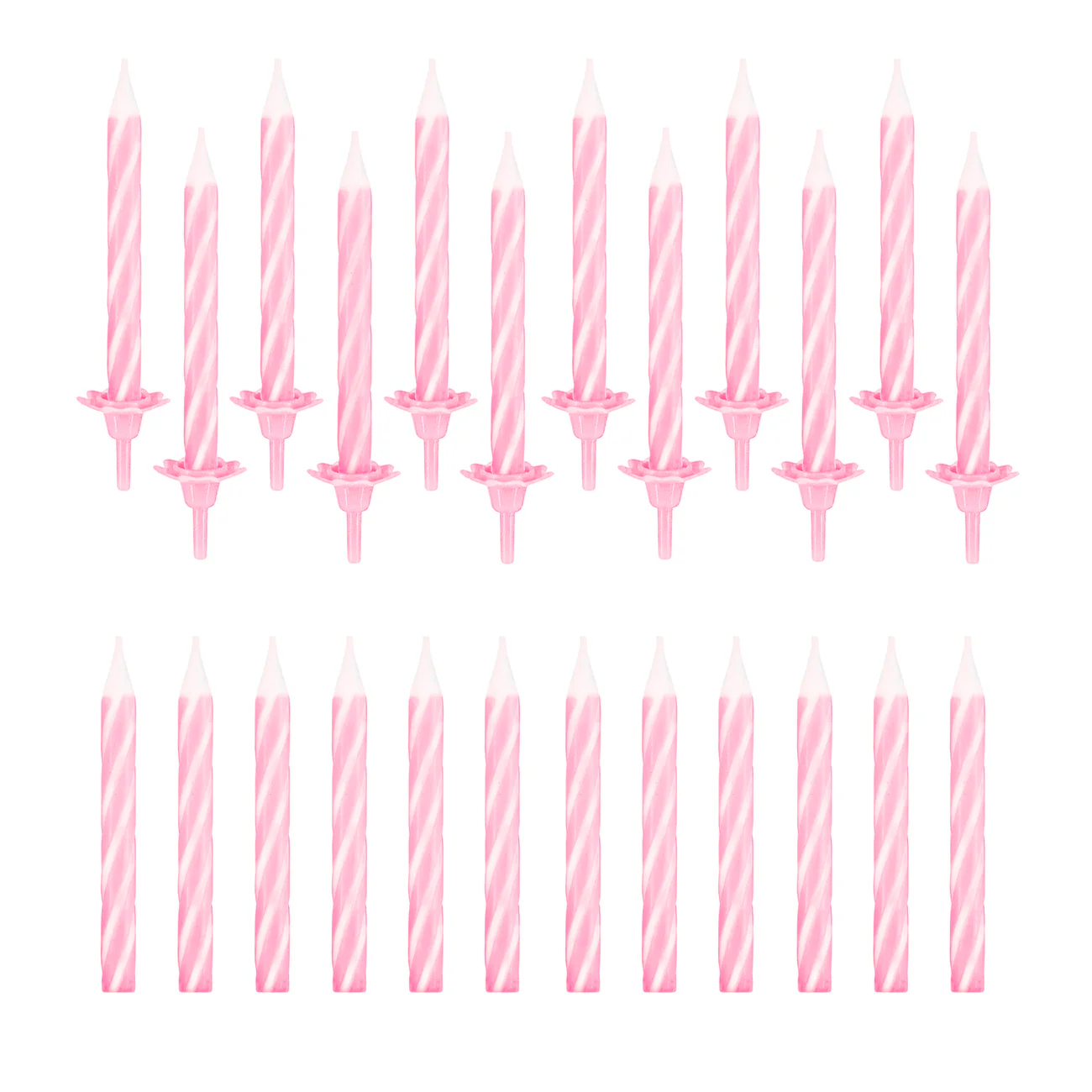 Świeczki urodzinowe różowe 24 szt