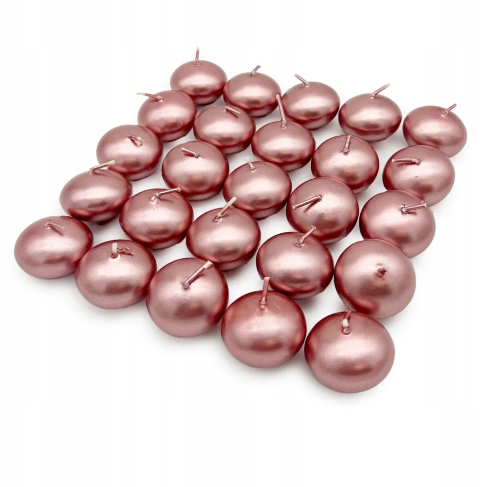 Świece pływające złoty róż rose gold 4 cm 50 szt