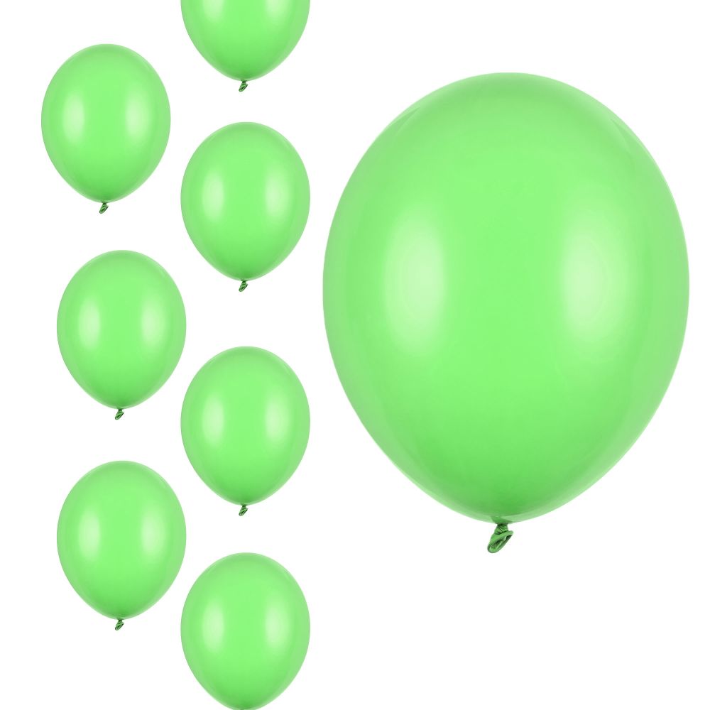 Balony jasnozielone pastelowe 12 cm 5 cali 100 szt