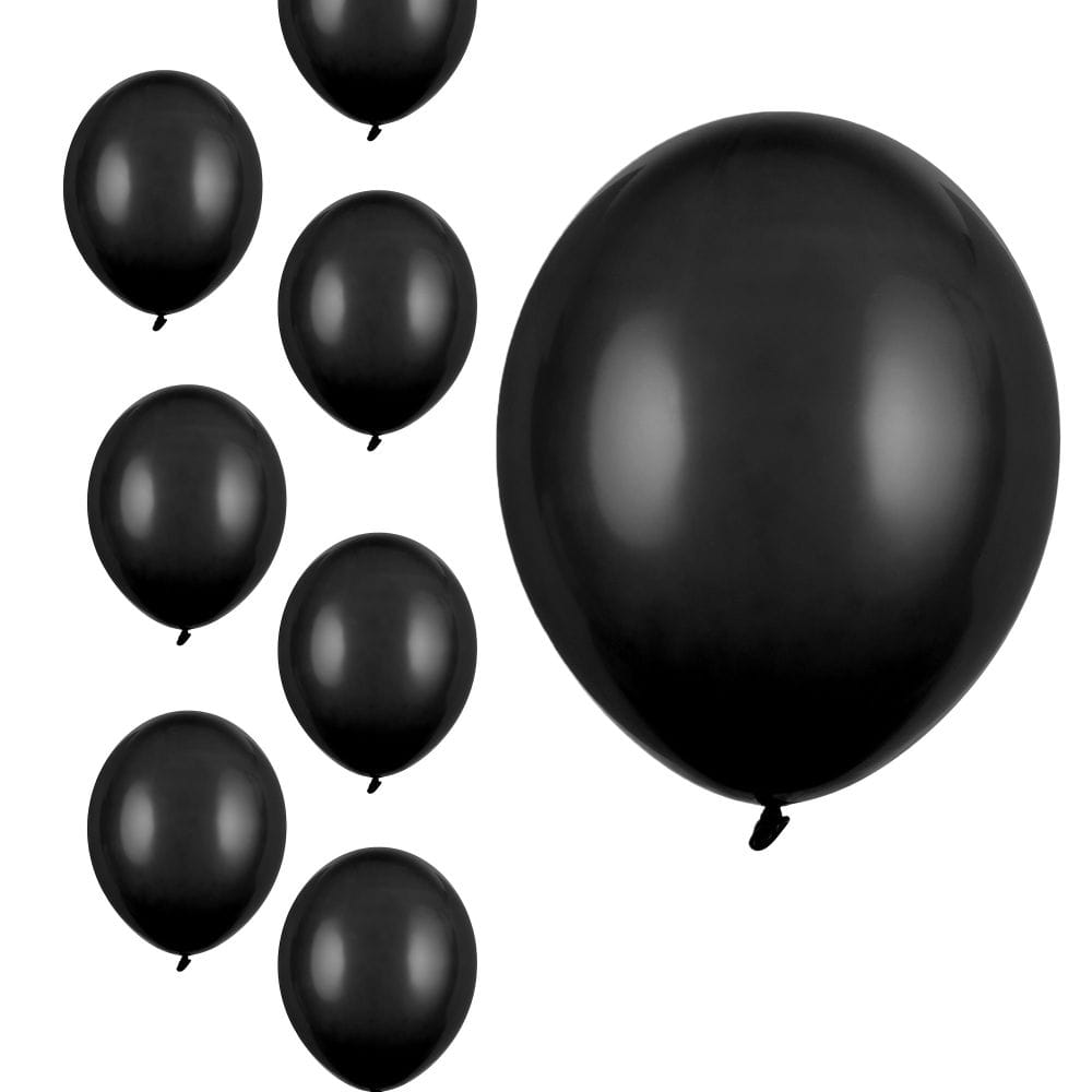 Balony czarne pastelowe 12 cm 5 cali 100 szt