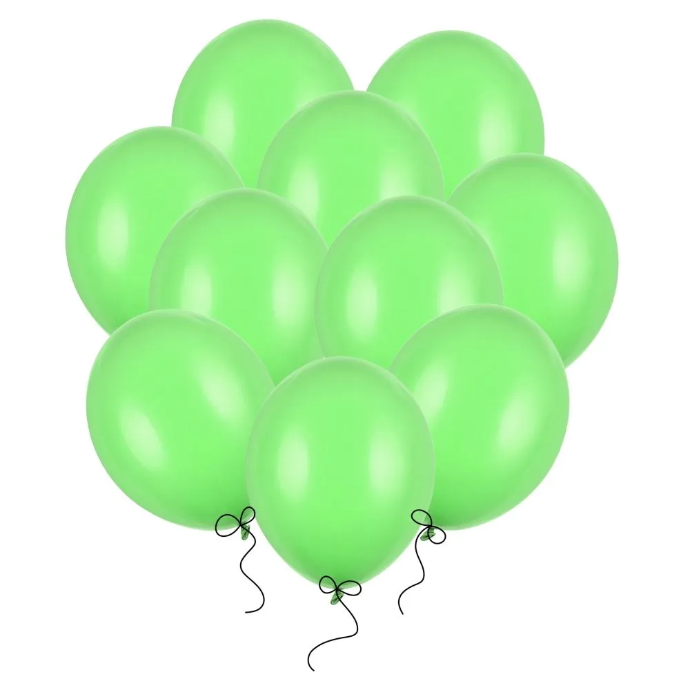 Balony jasnozielone pastelowe 27 cm 12 cali 100 szt