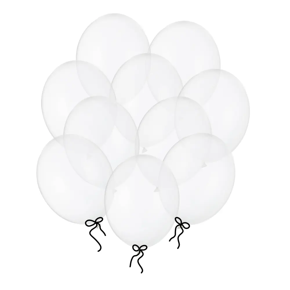 Balony przezroczyste transparentne 27 cm 12 cali 100 szt