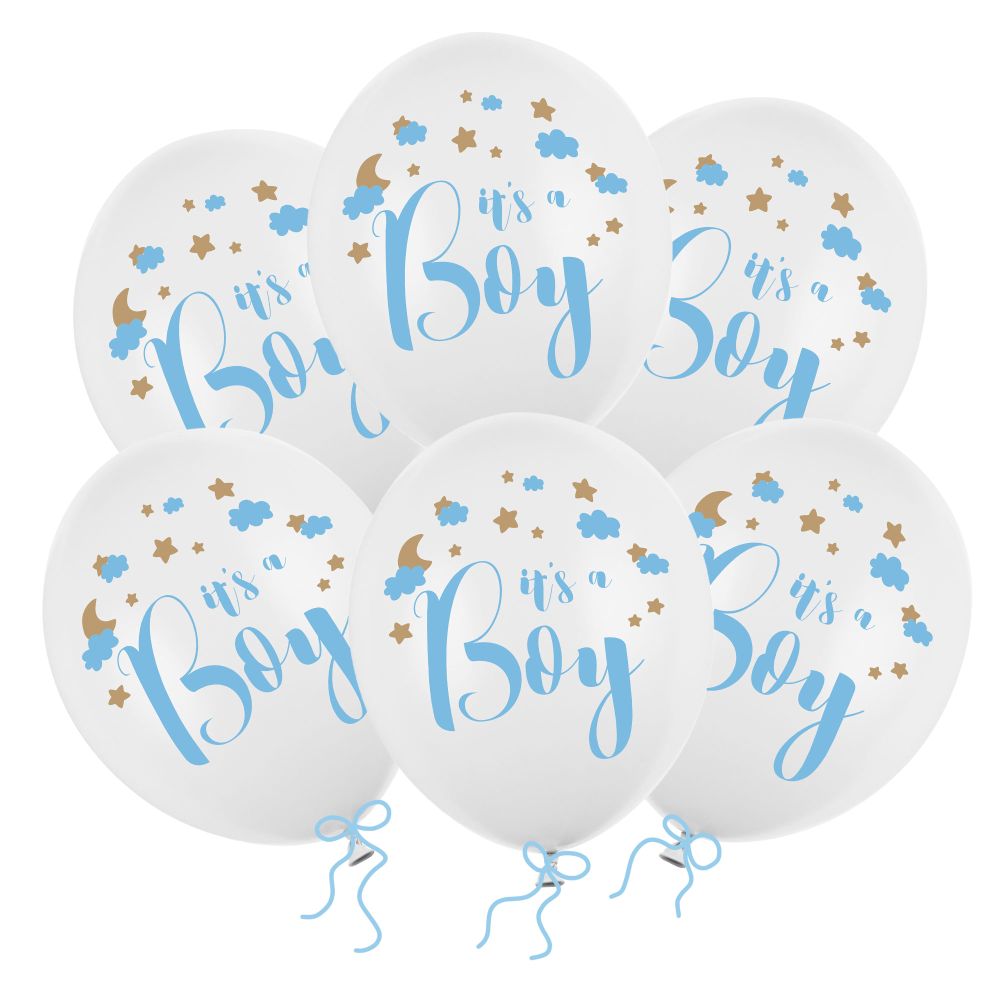 Balony It's a Boy 30 cm 14 cali 6 szt
