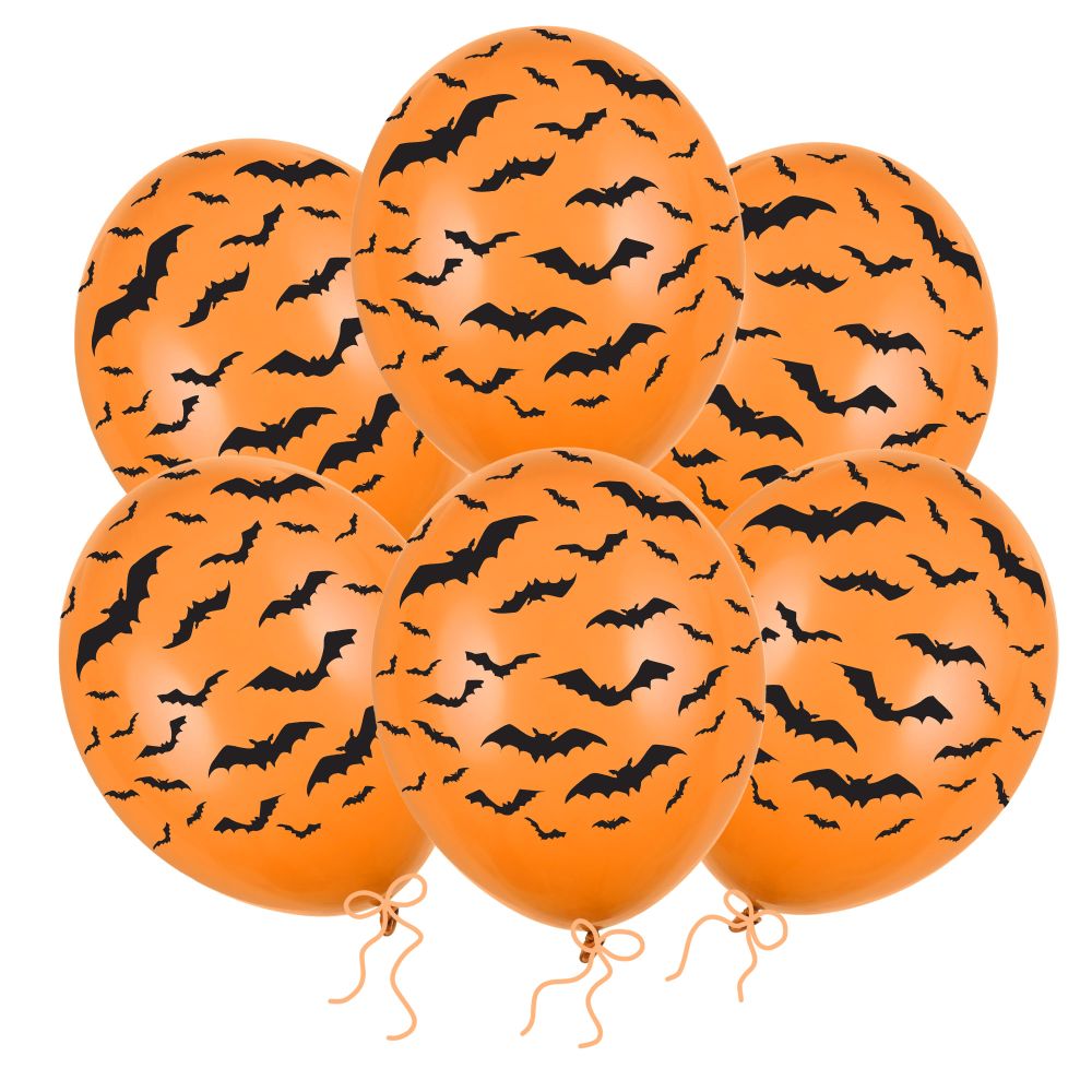 Balony na Halloween nietoperze 30 cm 14 cali 6 szt