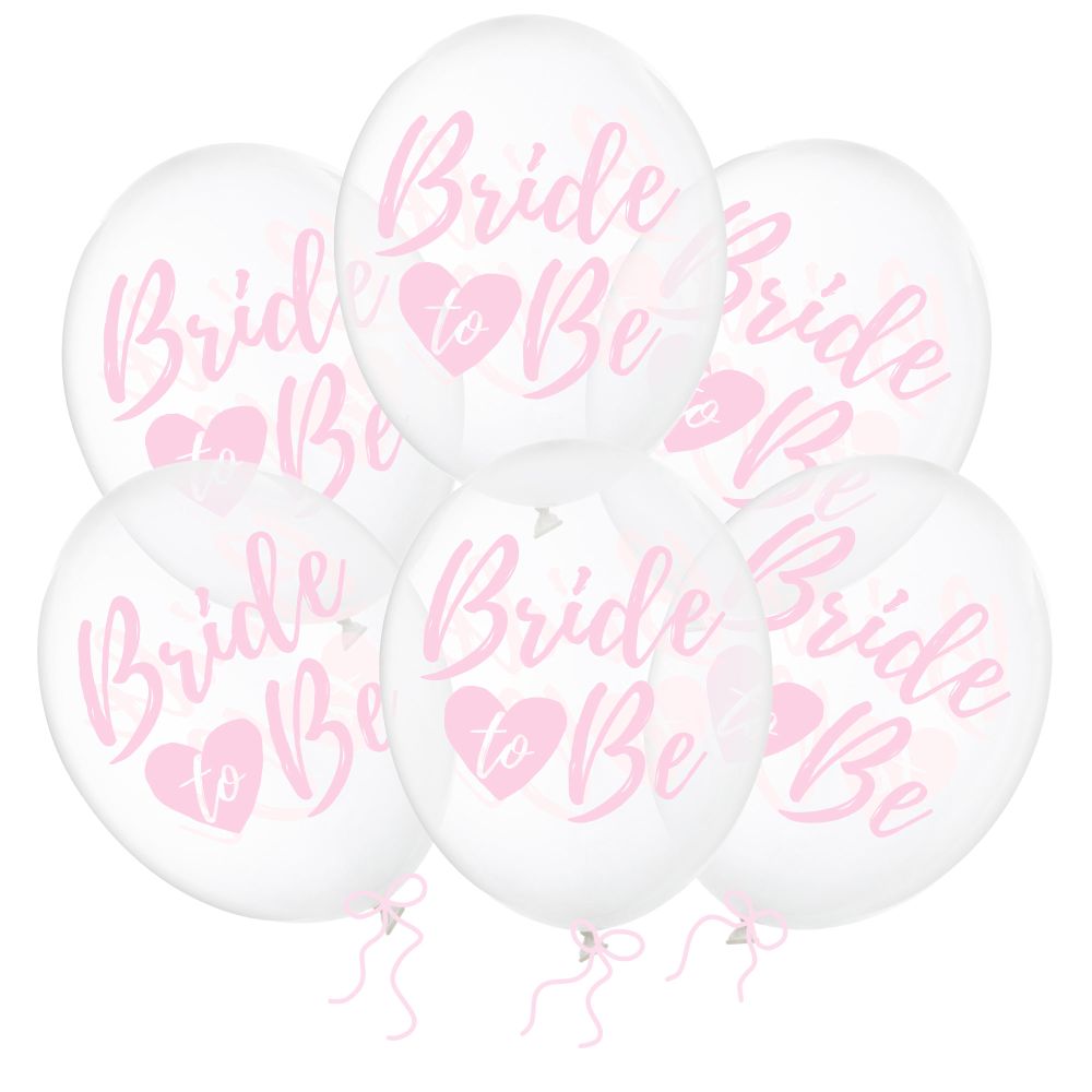 Balony Bride to be różowe 30 cm 14 cali 6 szt