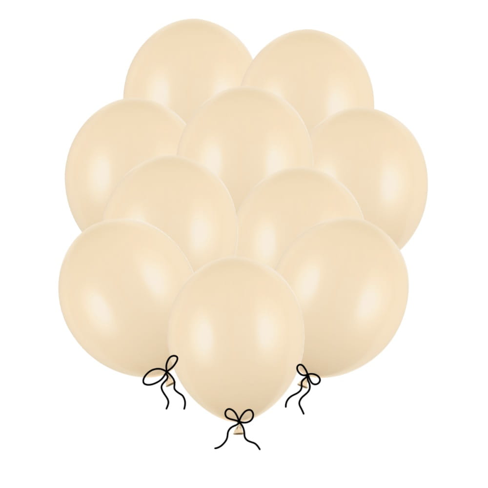 Balony kremowe alabaster pastelowe 30 cm 14 cali 10 szt