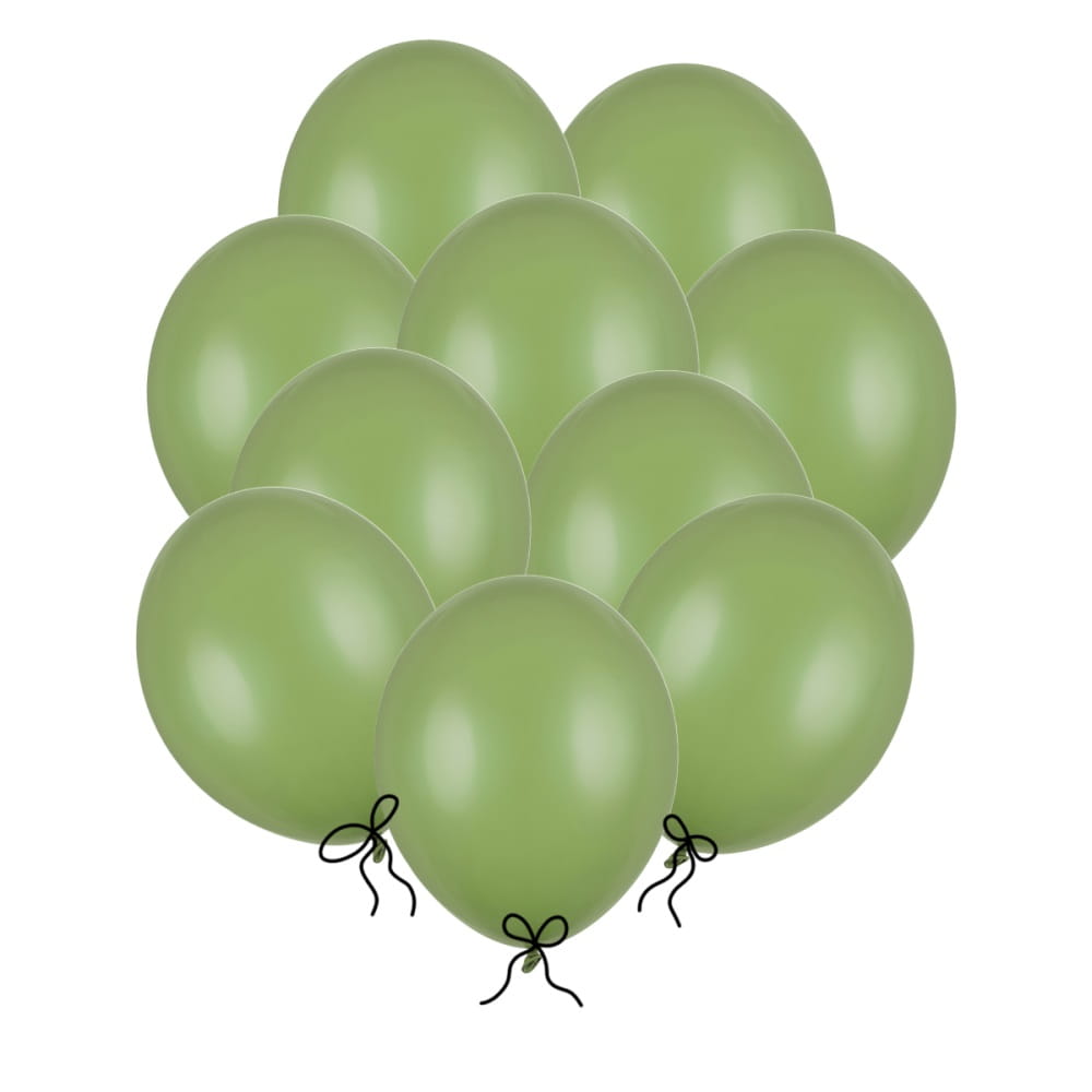 Balony zielone rozmaryn pastelowe 30 cm 14 cali 10 szt.