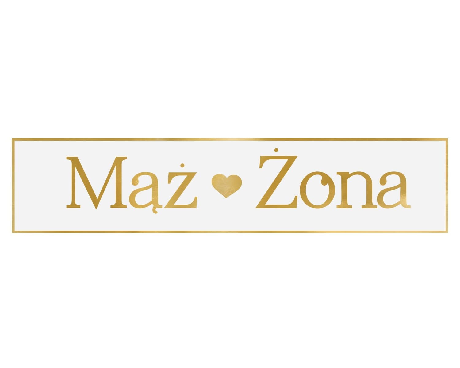 Ślubna tablica rejestracyjna mąż żona