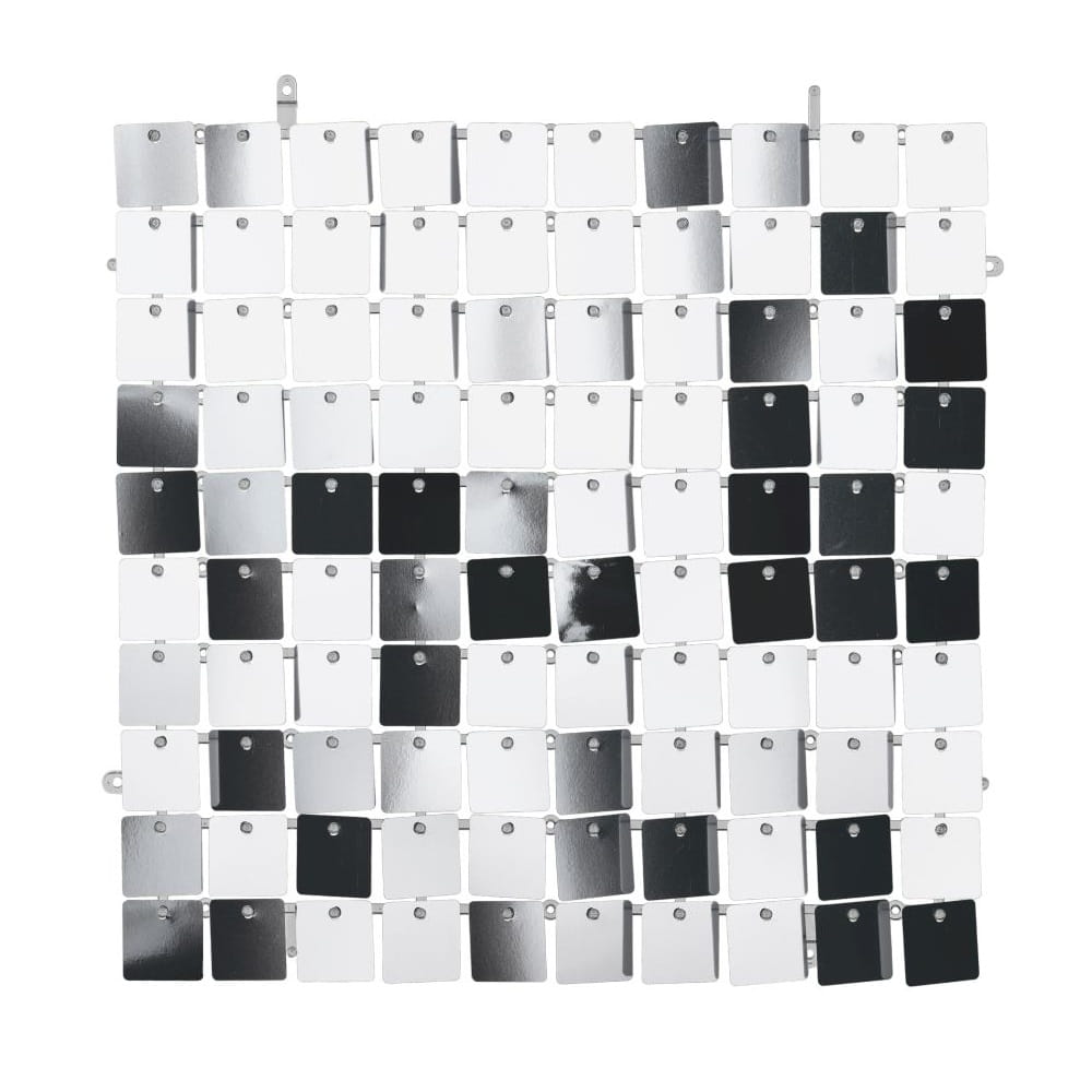 Panel cekinowy kwadraty srebrne 30 cm x 30 cm