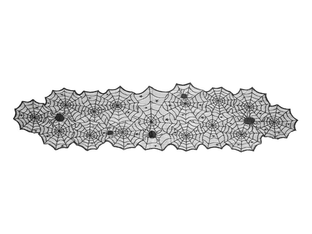 Bieżnik na stół czarna pajęczyna na halloween 185 cm
