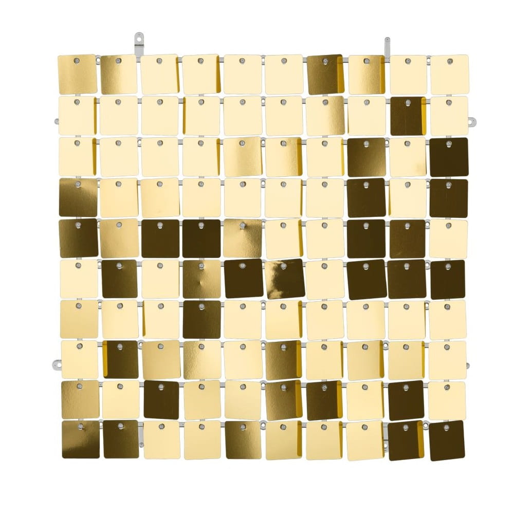 Panel cekinowy kwadraty złote 30 cm x 30 cm