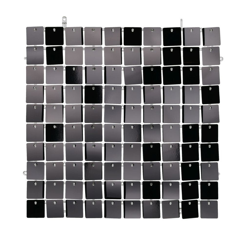 Panel cekinowy kwadraty czarne 30 cm x 30 cm