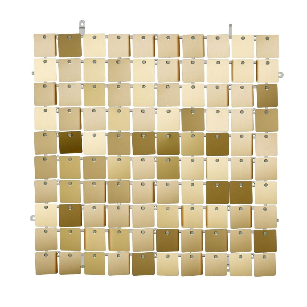 Panel cekinowy kwadraty jasne złoto 30 cm x 30 cm