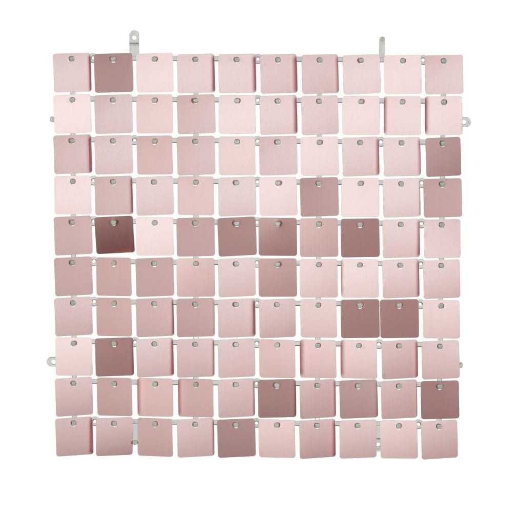 Panel cekinowy kwadraty różowe złoto 30 cm x 30 cm