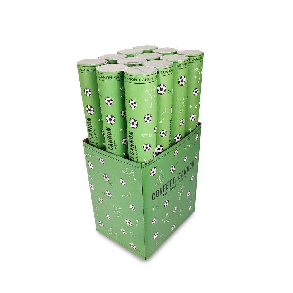 Tuby strzelające konfetti piłki nożne 40 cm 72 szt