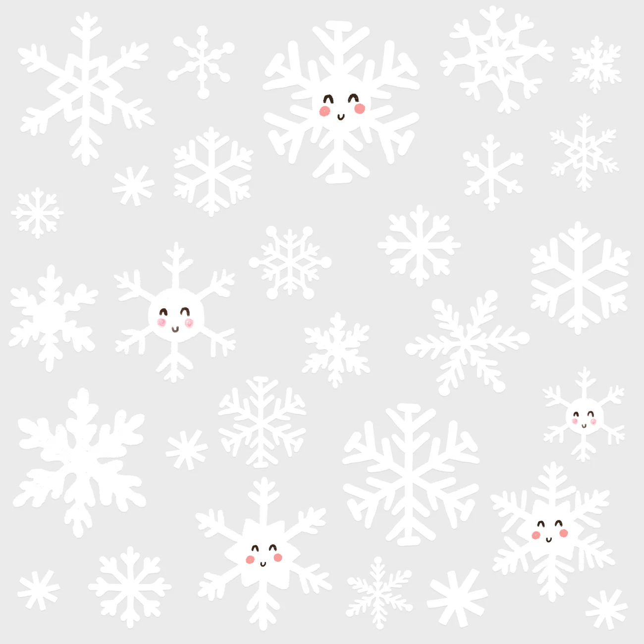 Naklejki świąteczne na okno Śnieżynki 120 szt.