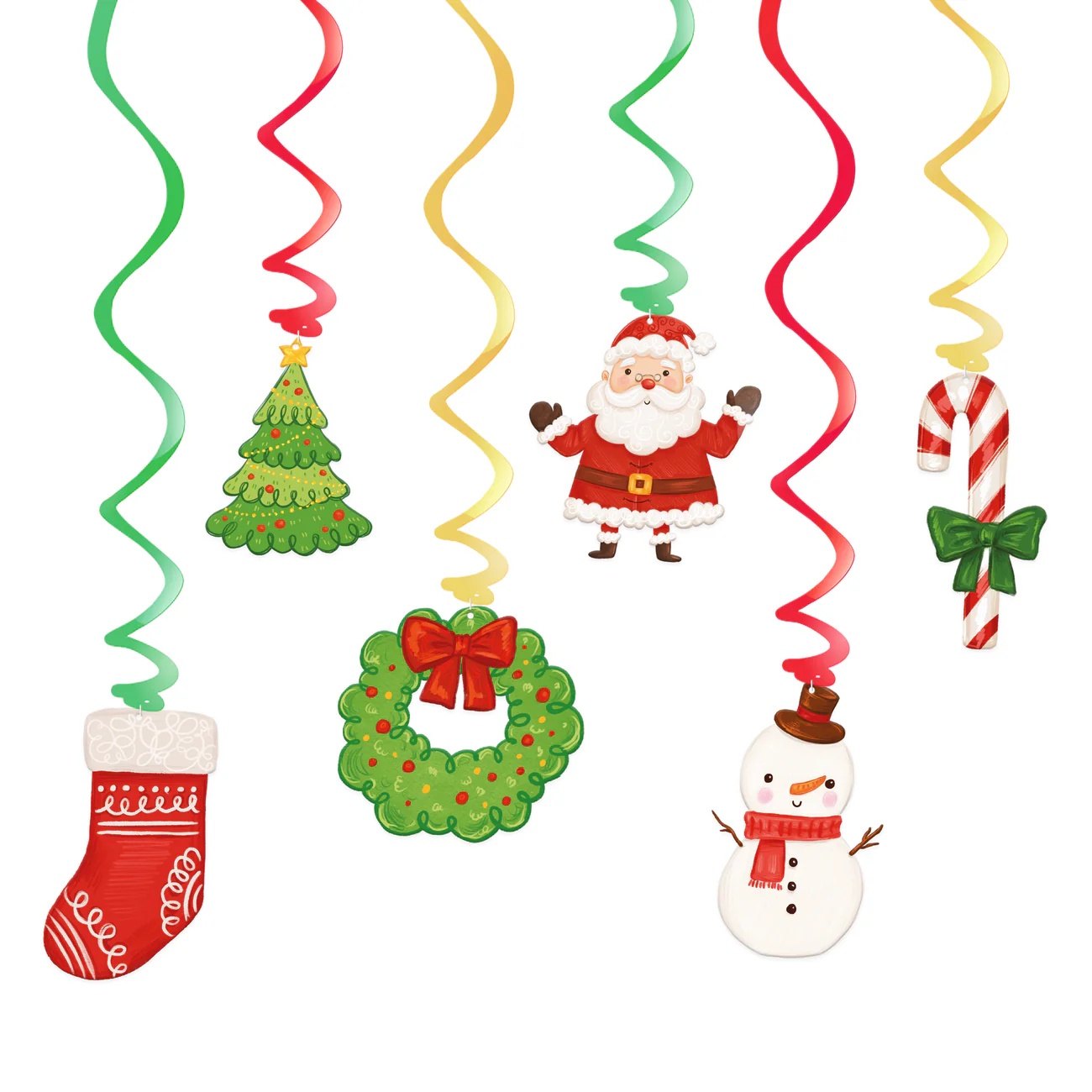 Świąteczne zawieszki świderki na Boże Narodzenie 6 szt