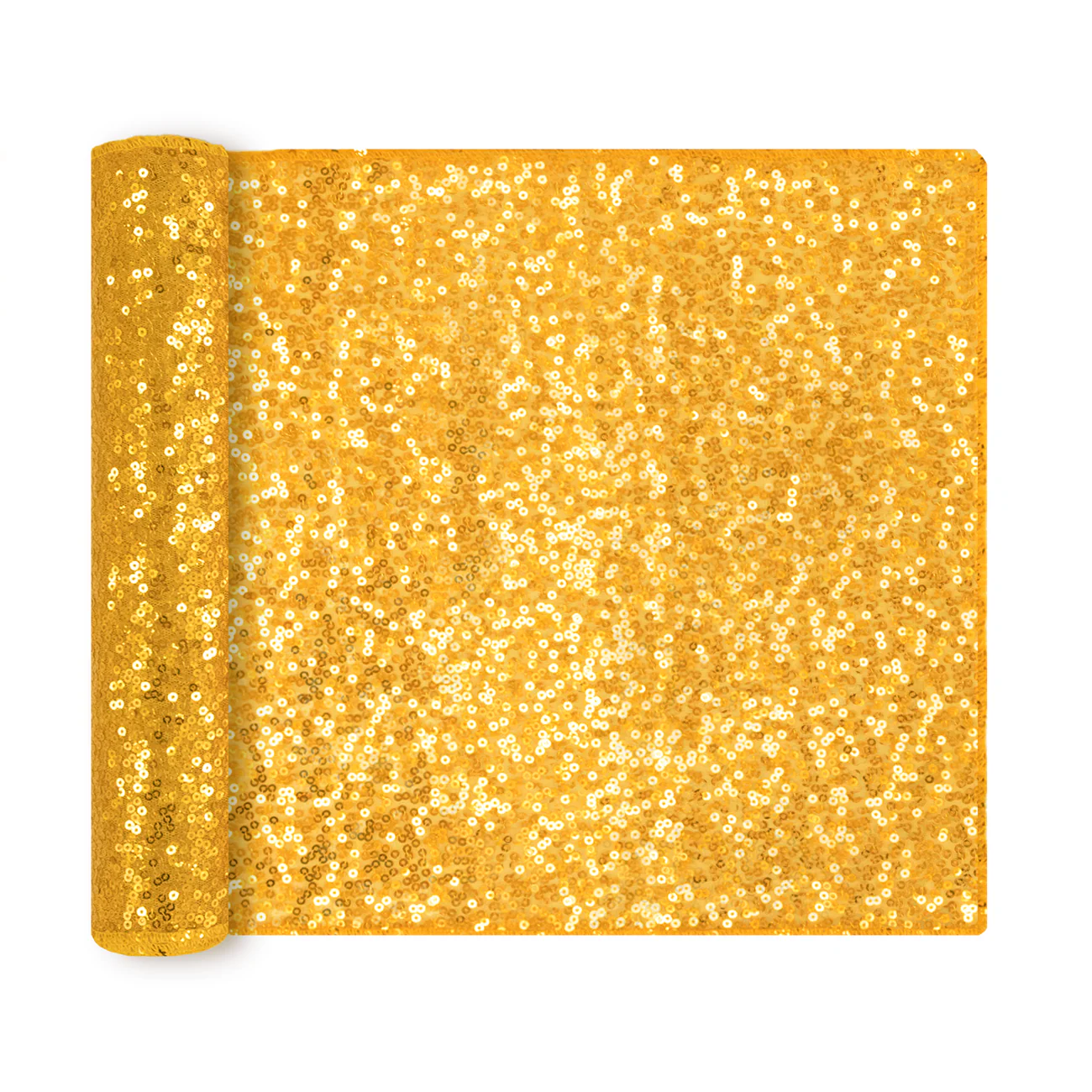 Bieżnik cekinowy złoty 200 cm x 28 cm