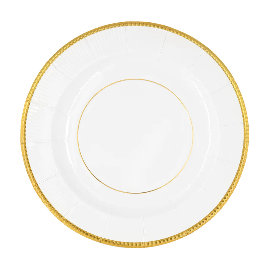 Talerzyki papierowe białe 18 cm 6 szt