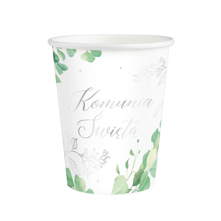 Kubeczki papierowe Komunia Święta 220 ml 6 szt.