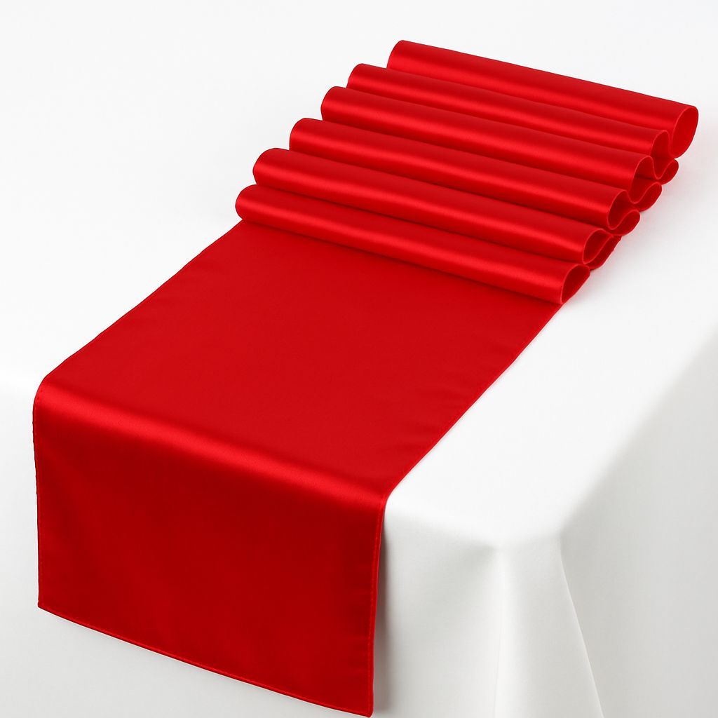 Satyna czerwona materiał 36 cm x 9 m