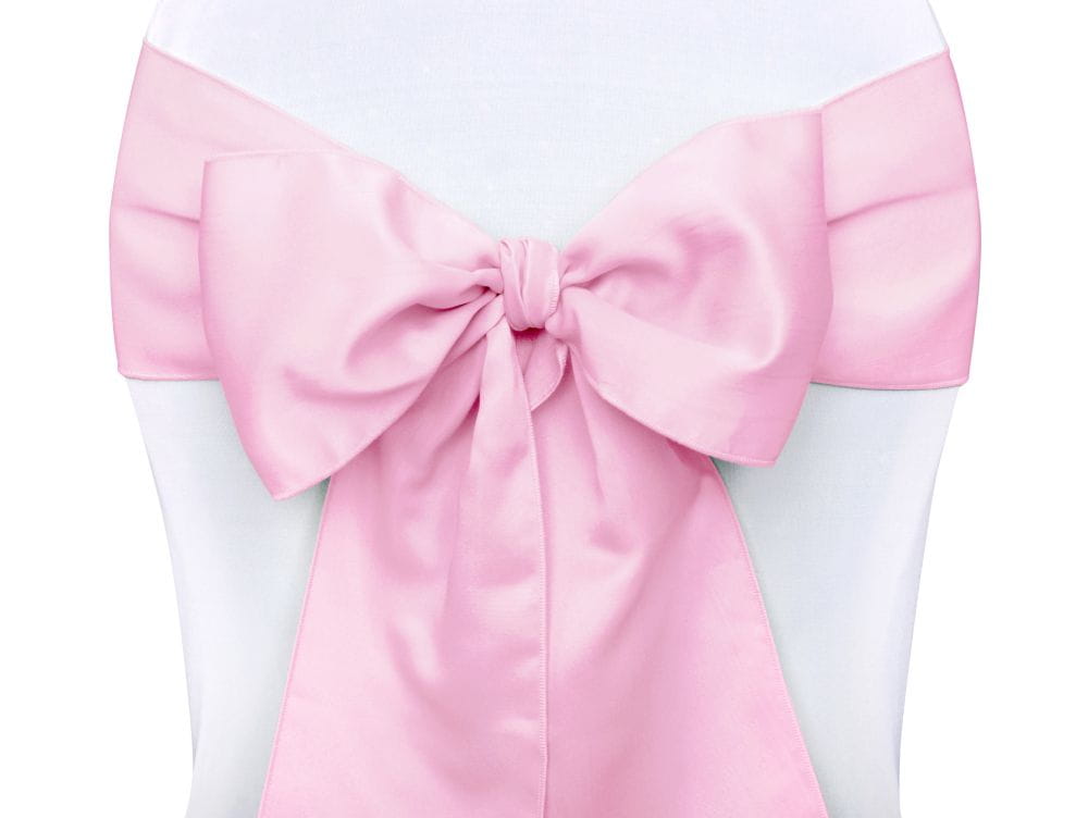 Szarfy na krzesła jasnoróżowe 10szt.