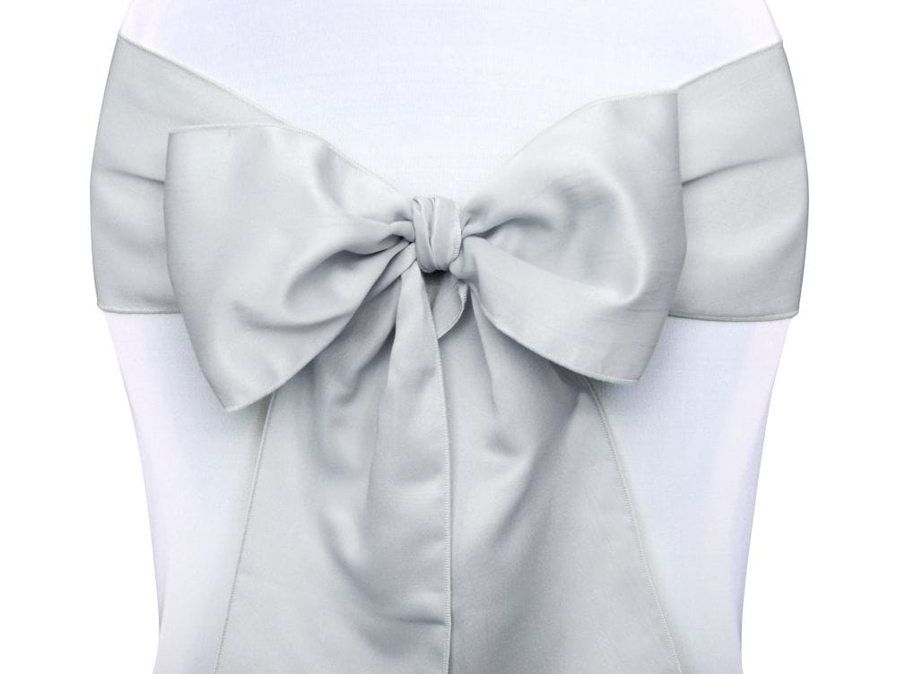 Szarfy na krzesła srebrne 10szt.