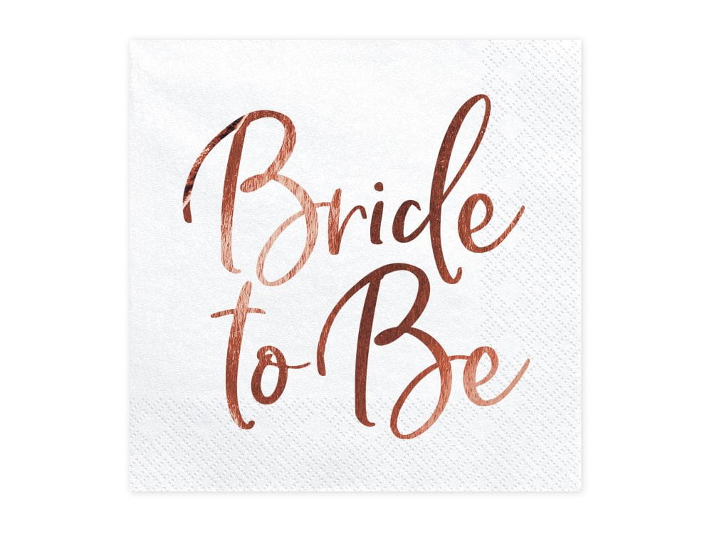 Serwetki papierowe Bride to Be białe 20szt.