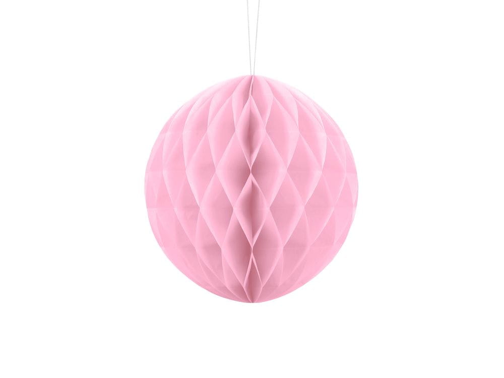 Kula bibułowa jasnoróżowa 20cm