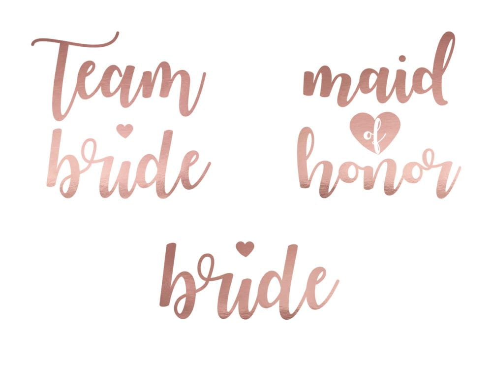 Tatuaże na wieczór panieński złoty róż 13szt.