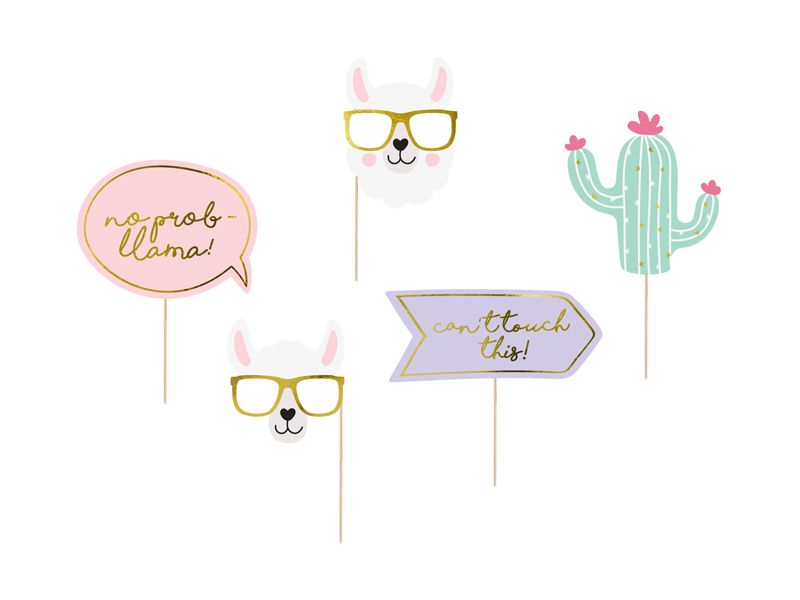 Gadżety do fotobudki lama