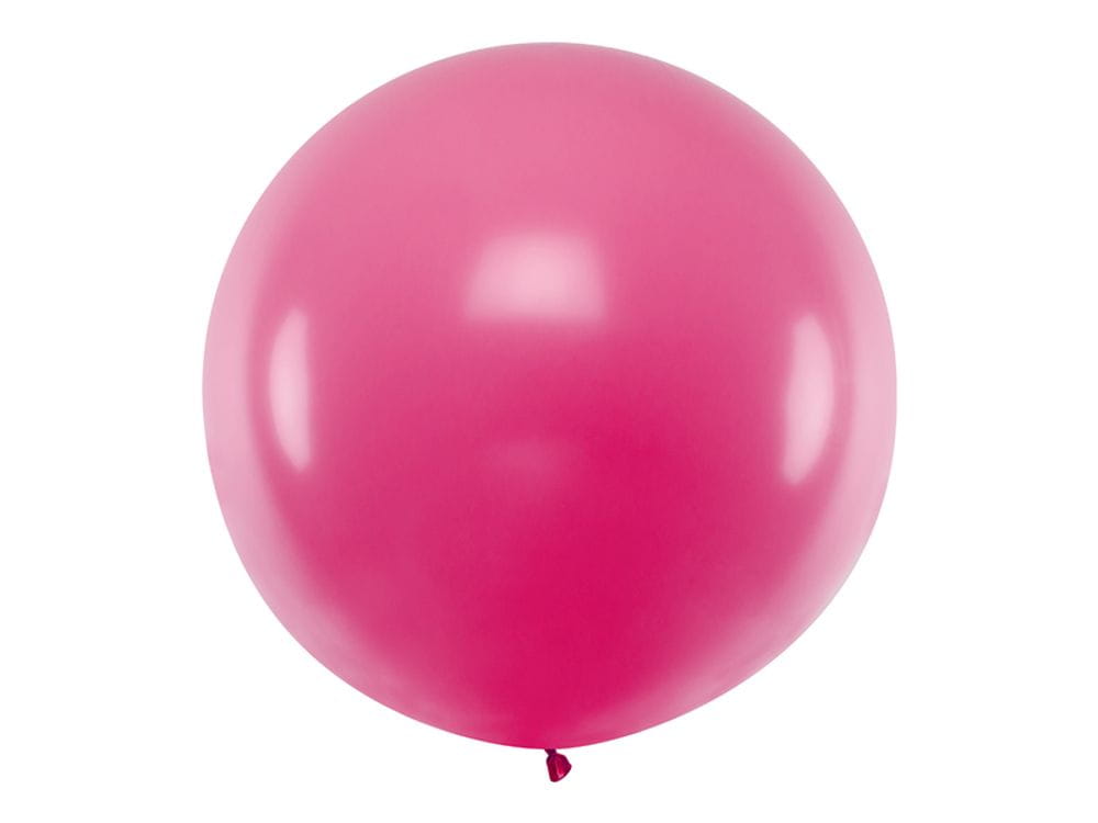Balon olbrzym fuksja pastelowy 100cm